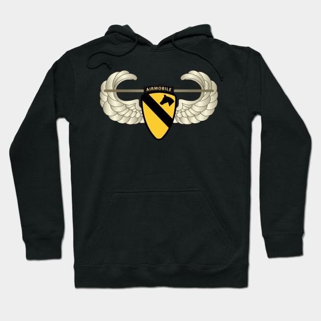 1st Cavalry Div Airmobile w Air Assault Badge wo Txt Hoodie by twix123844